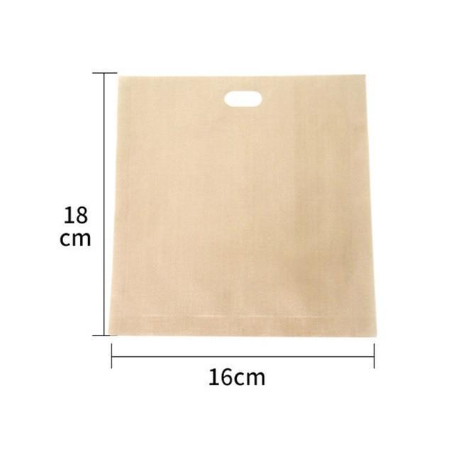 2pcs Made Easy Reusable Non-stick Baked Toast Bread Bags for Grilled Cheese Sandwiches Toaster Bags Baking Accessories
