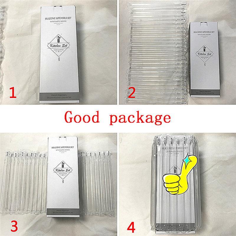 9/10/12PCS Silicone Cooking Utensils Set Non-stick Spatula Shovel Wooden Handle Cooking Tools Set With Storage Box Kitchen Tools