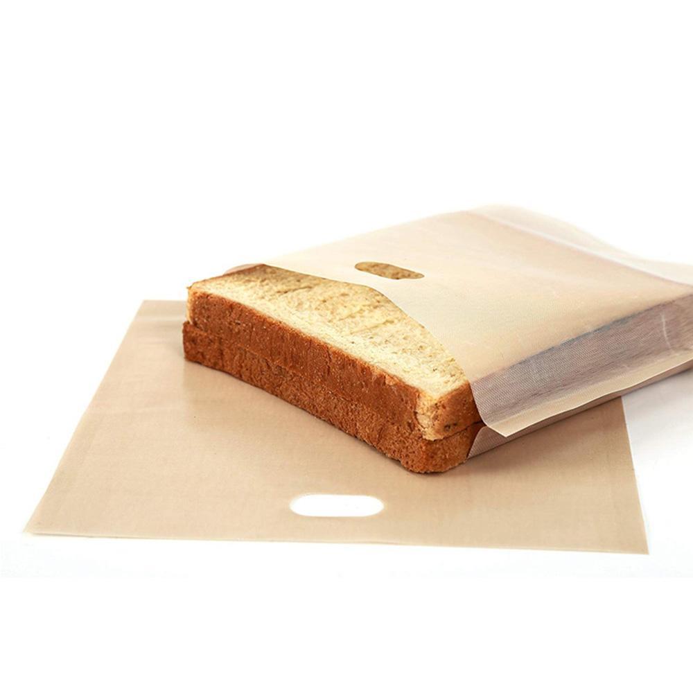 2pcs Made Easy Reusable Non-stick Baked Toast Bread Bags for Grilled Cheese Sandwiches Toaster Bags Baking Accessories