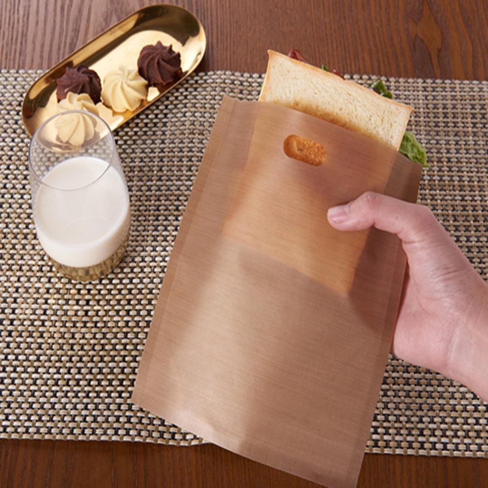 2pcs Made Easy Reusable Non-stick Baked Toast Bread Bags for Grilled Cheese Sandwiches Toaster Bags Baking Accessories